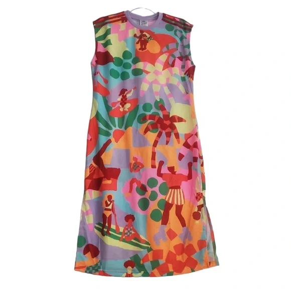 FARM Rio Dresses Farm Rio X Adidas L Gold Dress Womens Midi